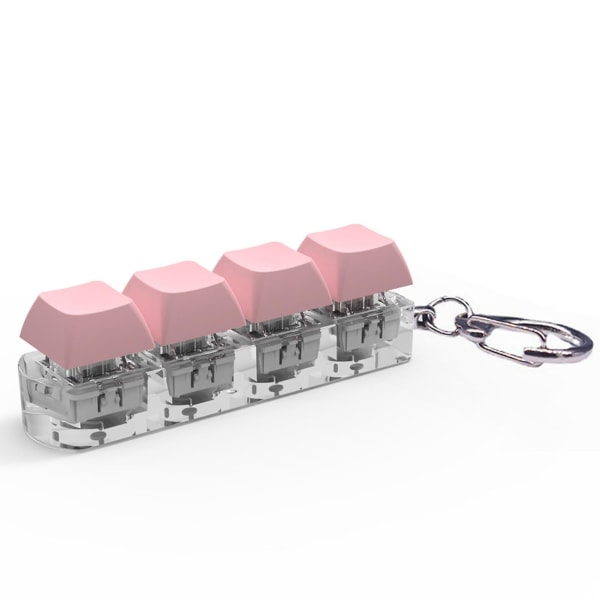 4-tasters tastatur Fidgets Legetøj til afstressning Letvægts dekompressionslegetøj til drenge, piger, kvinder, mænd Pink