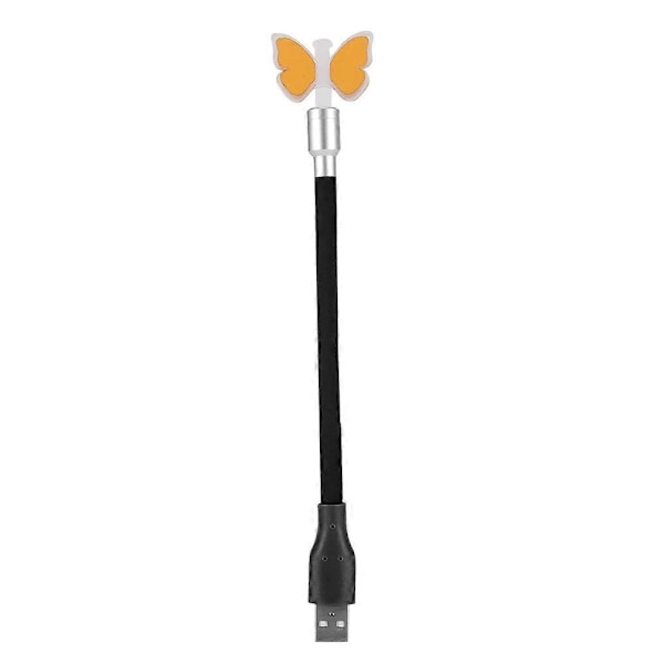 Flexibel Ljusstark USB Bordslampa Lätt Mini LED Skrivbordslampa för Laptop Desktop PC Svart