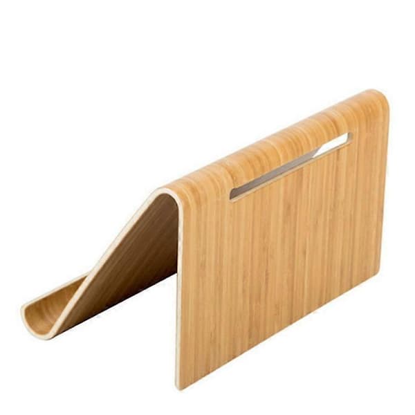 Bambuinen Mobiilipuhelimen Tabletin Lazy Työpöytäteline