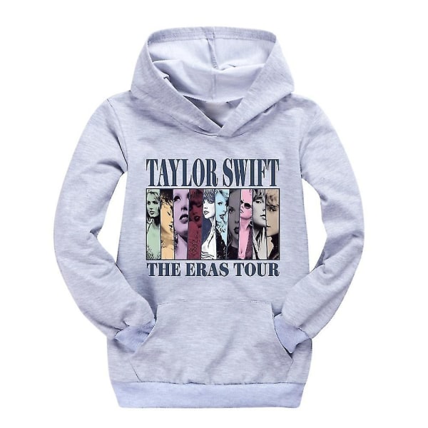 Pop Taylor Swift The Eras Tour Huppari Tytöt Pojat Hupullinen Paita Pusero Topit 9-14 Vuotiaat Lapset Teinit Laadukas 11-12 Years Gray