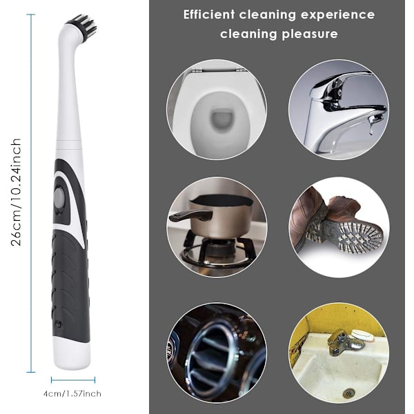Elektrisk rengøringsbørste - Vibrationskraftvask Rengøringsværktøj Sonic Brush Home (Sort)