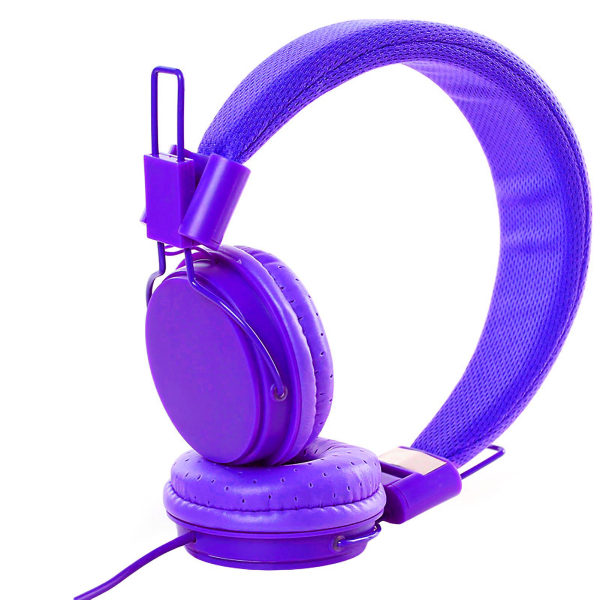 Ep05 Wired Headphone High Fidelity Noise Reduction Foldable 3.5mm Stereo Gaming Headset For Computer-COLOR：Purple