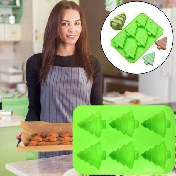 Juletræ Silikonform Chokolade Kage Isform Bageplade Slikform