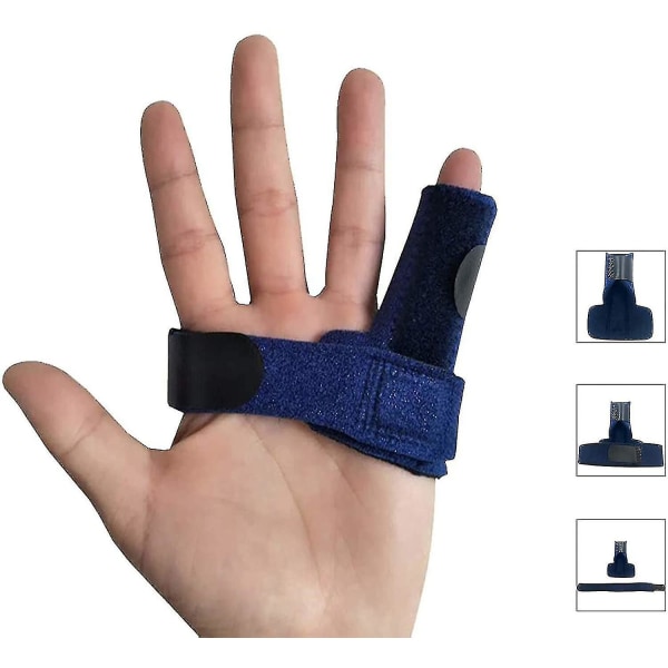 Trigger Finger Splint, justerbar Finger Support Brace Bonus Fastening Tape til at lindre fingerlåsning, knaldende, bøjning, stivhed, seneudløsning og