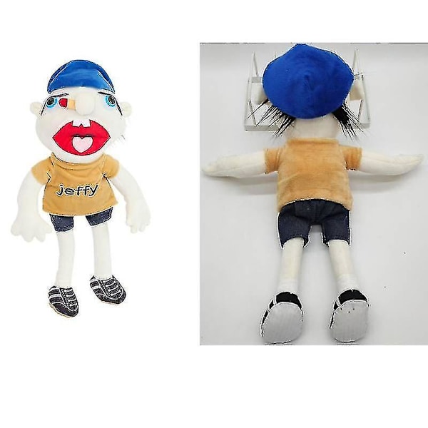 Jeffy Plyschleksak Cosplay Jeffy Hatt Handdocka Spel Stoppade Dockor Barnpresenter 38cm