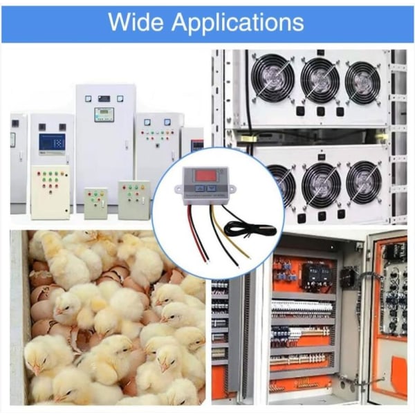 Termostat og temperaturprogrammering intelligent temperaturkontrolkontakt XH-W3002, 12V 120W