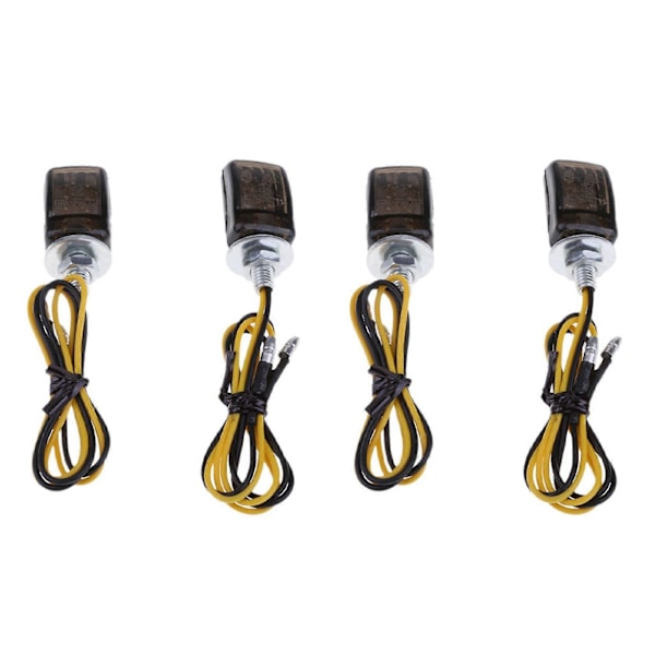 4 stk. Universal LED Sort Mini Små Indikatorer Blinklys Motorcykel Motorcykel til