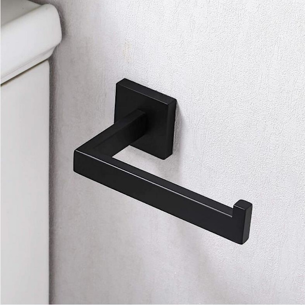 Vægmonteret toiletrulleholder i rustfrit stål SUS304, matsort
