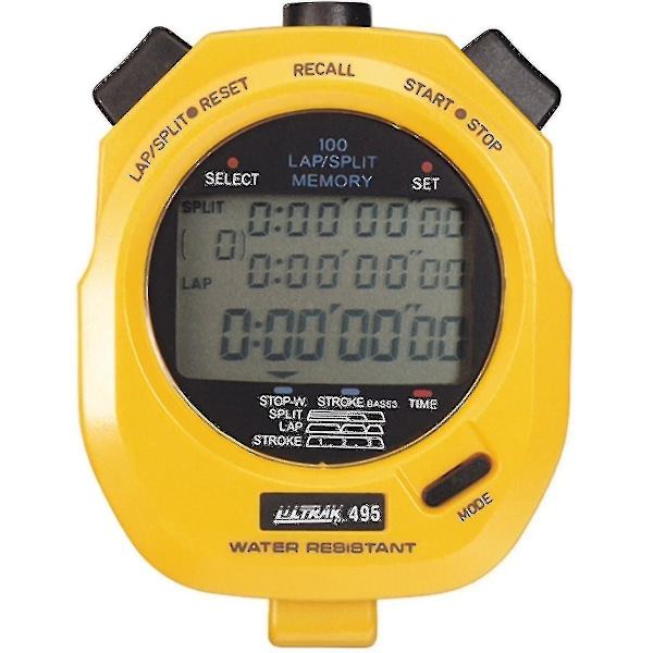 Ultrak 495-100 Dual Split Memory Stopwatch - Gul -GSL