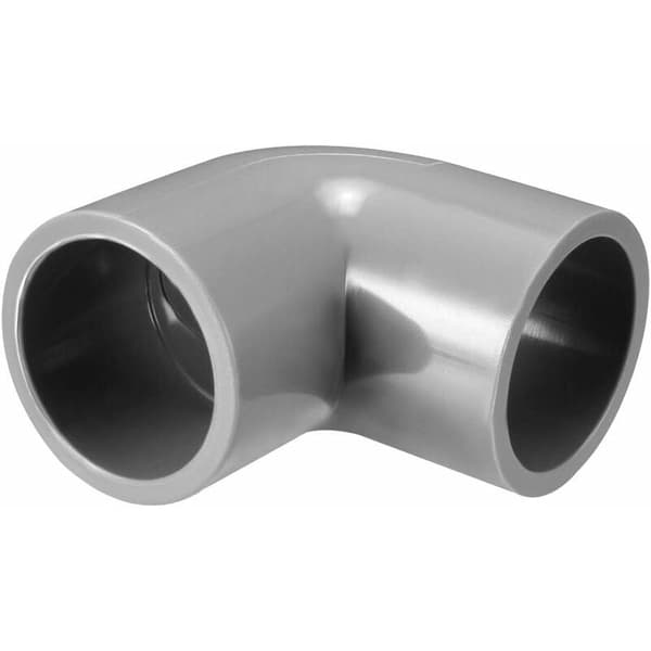 sourcing map 10st 20mm PVC Armbåge 90° Rörkoppling Grå Adapter (Innerdiameter: G1/2)