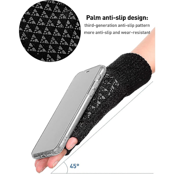 3 Par Vinterhalvfingervantar Stretchiga Textande Halksäkra Vintervarma