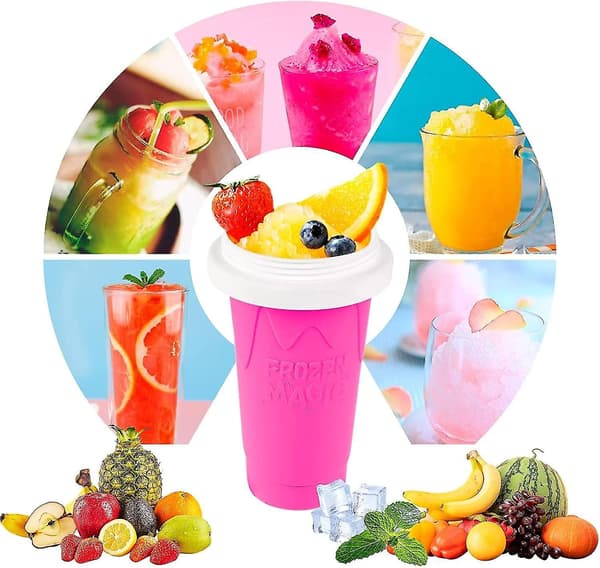 Slushiemugg Slushy Maker Ismugg Silikonmugg Klämmugg Sommar Kylning Smoothiesmugg Dubbellager