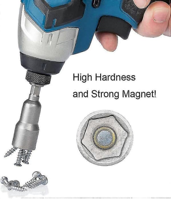 6-19mm Magnetisk Mutterdragare Borr Bits Set 1/4 Tum Hex Skaft Snabbväxling Metrisk Mutterdragare Set - 14st-XT