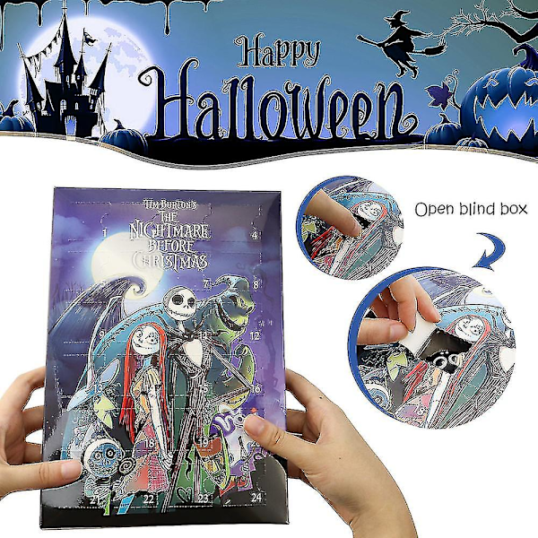 Nightmare Before Christmas Eventyrkalender 2023 Blind Box Børnegave 24 Nightmare Before Christmas Legetøj Blind Box Eventyrkalender Style C