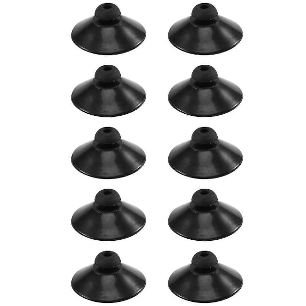 10 st Svarta gummiklämmor med sugkoppar 27 mm för akvariumpump
