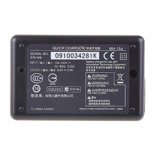 Batterioplader Mh-18a til Nikon D70 D80 D90 D300 D700 Mh-18a