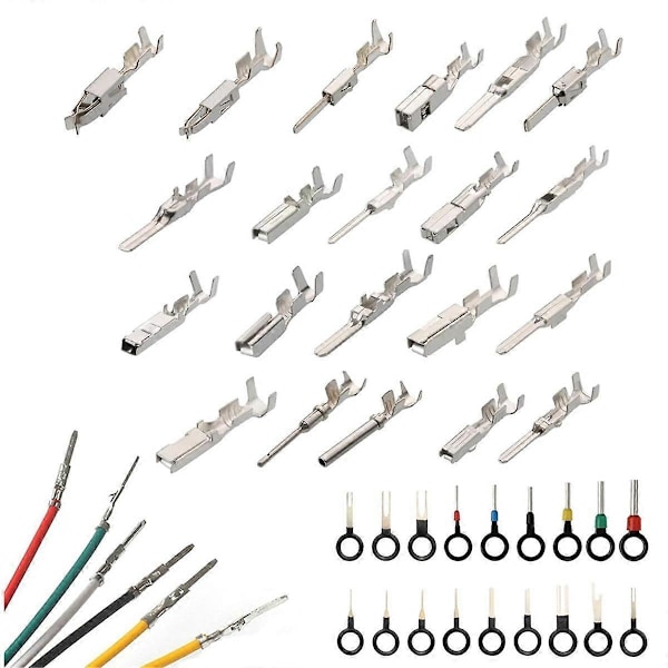 340 kpl 1/1.5/1.8/2.2/2.8/3.5 mm Liitäntänastat Johtosarjan Nastat Uros Naaras Autojen Sähköliitäntä