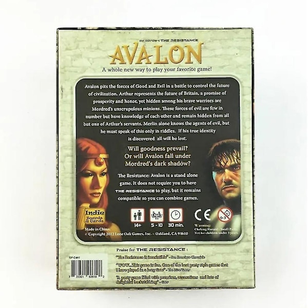 The Resistance Avalon - Korttipeli Indie Board & Cards Sosiaalinen Deduktio Juhlat Strategia Korttipeli Lautapeli