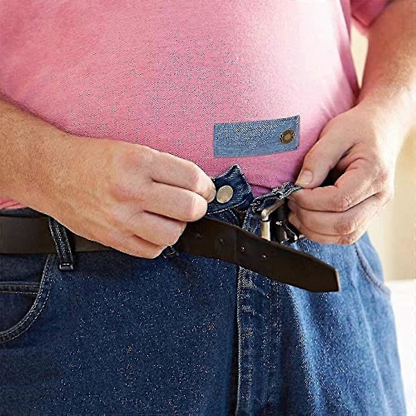 Elastiska midjeförlängare 4 st Justerbara midjebandsförlängare för män och kvinnor Jeans Byxor Knappförlängningsset