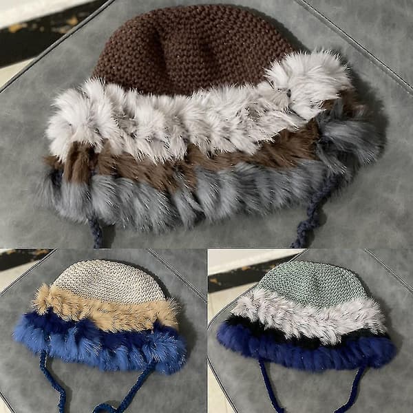 Kawaii Stickad Beanie Mössa Söt Virkad Stickad Mössa Ullhatt Varma För Höst Vinter
