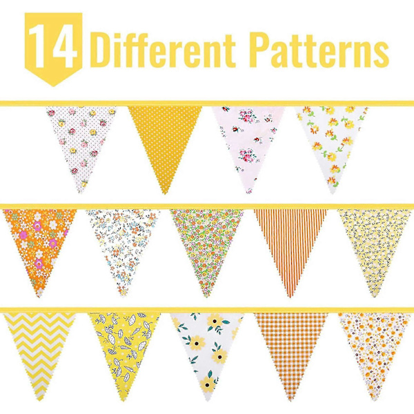 40 Jalkaa Kangaslippu Banner Vintage Bunting Kukallinen Lipun Kulmat Kolmion Muotoiset Liput Syntymäpäiville Hääjuhliin