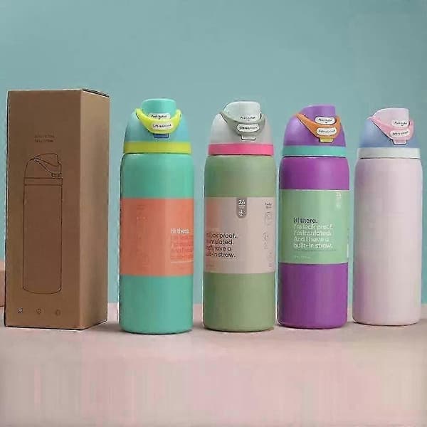 FreeSip Vandflaske med Sugerør 32OZ Isoleret