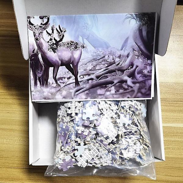 Högkvalitativa 1000 bitars papperspussel för vuxna Berömd bild Den stjärnklara natten Rymdresenär DIY pusselspel Leksaker