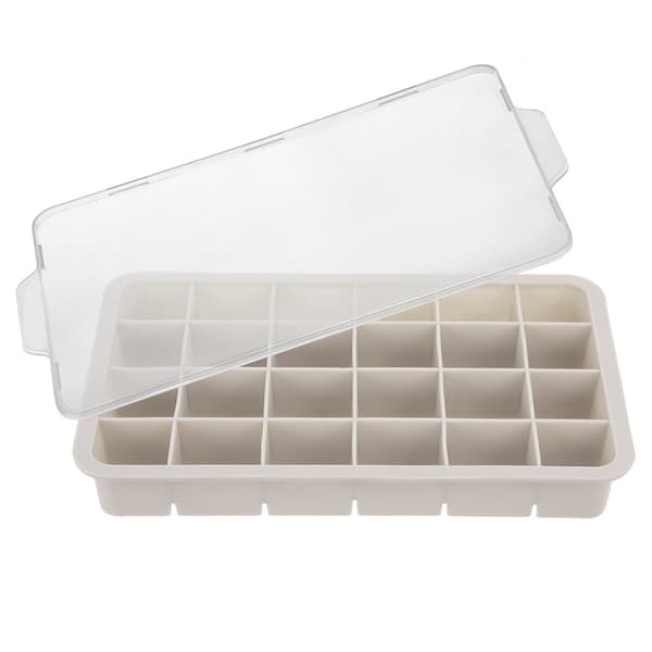 Isbitform med lås silikon beige 22,5x13x3 cm