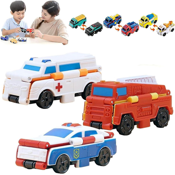 2-i-1 Omvendbar Lekebil Flip Racers Transformbare Biler Kiddie Corner Dobbelt Design Lekebiler
