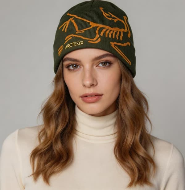Bird Head Toque Mössa Olivgrön Merinoull Stickad Vintermössa Unisex