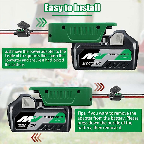 Power Wheels Adapter för Hitachi 18V 36V för Metabo HPT 18V Batteri
