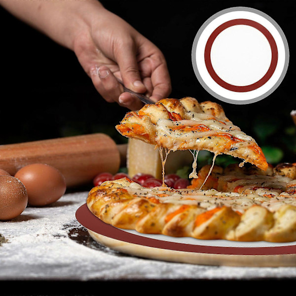 Silikonebageunderlag til ovn, runde bageplader, pizza, non-stick, varmebestandige bagepapir til hjemmebageri (308 mm, tilfældig farve)