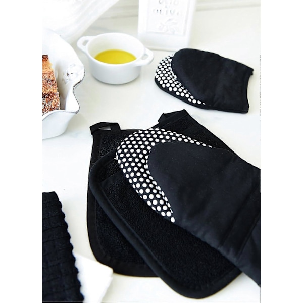 Grytlappsats i bomullsfrotté, köksunderlägg, 2-pack
