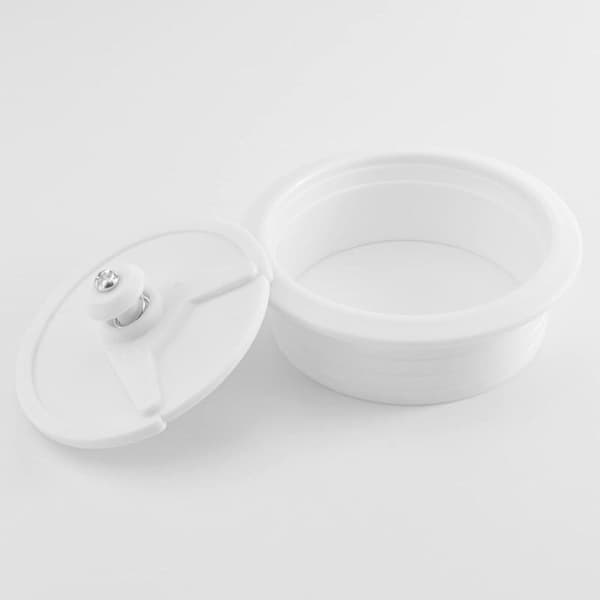Pakke med 2 hvide 60 mm diameter skrivebordskabelgennemføringer – Kabelstyring til gaming-pc – Moderne design til arbejdspladser – Nem installation