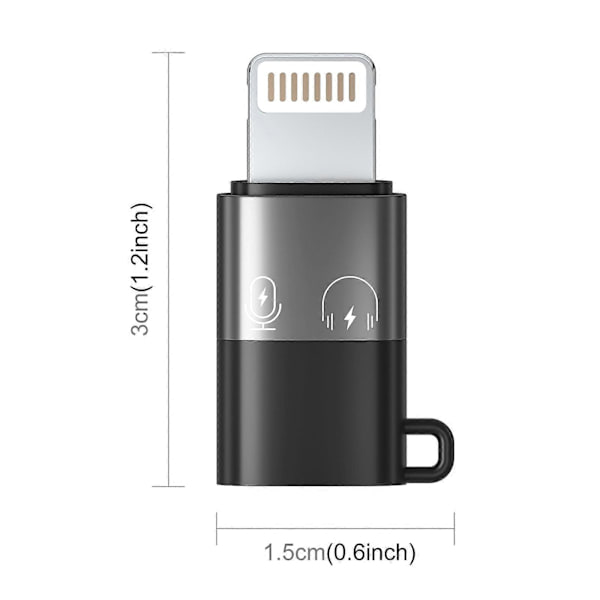 PULUZ USB-C / Type-C til 8-pinners OTG-adapter