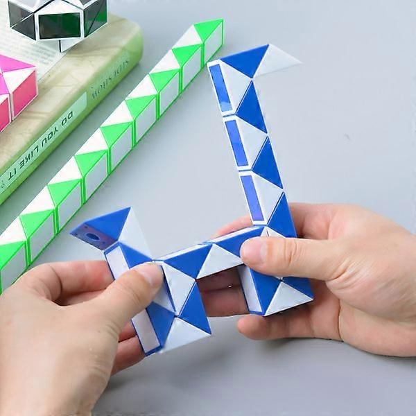 3 kpl 24 Magic Snake Cube -palapeliä, Snake Speed Cube, muovinen palapeli