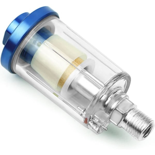 Tryckluftsvattenavskiljare 1/4", miniluftfilteravskiljare för färgsprutpistolkompressor och andra pneumatiska verktyg (A)