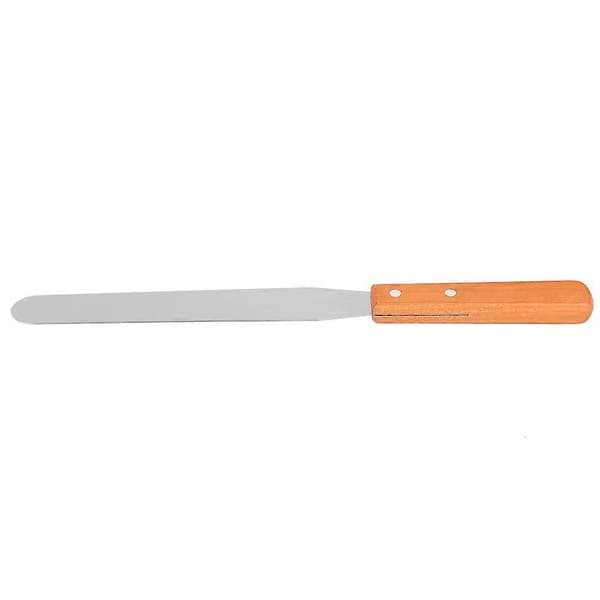 Spatel i rustfritt stål med trehåndtak for kaker og brød, 8 tommer