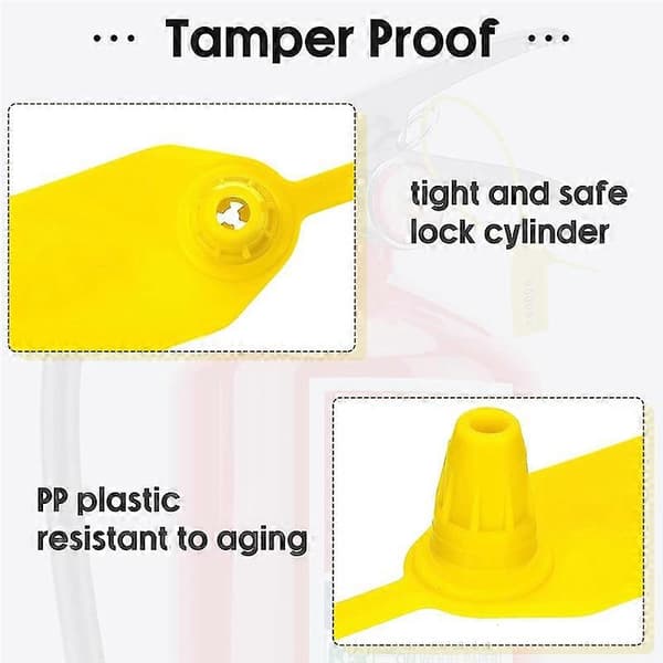 1000 st Plastförseglingar med Manipuleringsskydd (Gul)