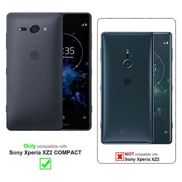 Sony Xperia XZ2 COMPACT -kotelo - Suojaava kotelo korttipaikoilla ja telinetoiminnoilla