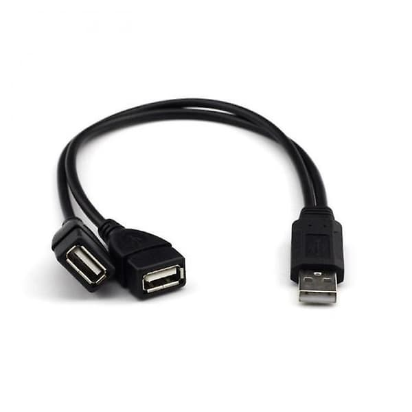 USB 2.0 A Han til 2 Dobbelt USB Hun Data Hub Strømadapter Y Splitter Kabel