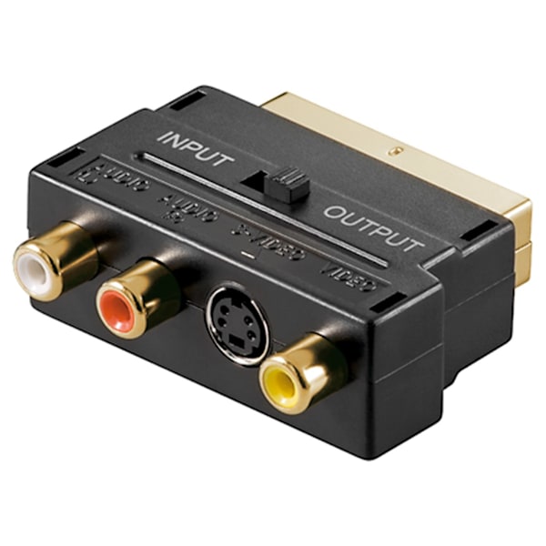 Scart-adapter (IN/UT) Guldpläterad
