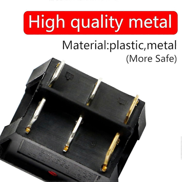 Dubbelvippströmbrytare Kcd8 15a 250vac 2-pack