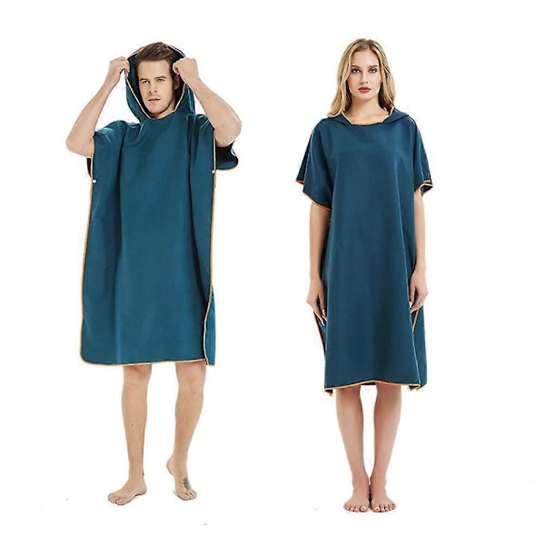 Surfponcho för strandrock, unisex ombyteshandduk snabbtorkande mikrofiber för avskildhet, present till surfare lämplig för vattensporter