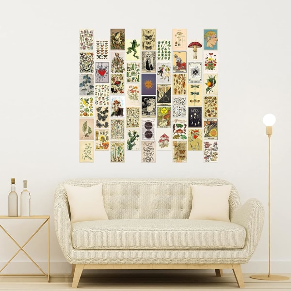 50 Vintage Plant Wall Collage Veggdekor kunstplakater