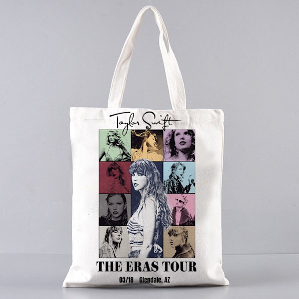 Taylor Swift-albuminspirerad handväska, bärbar förvaringsväska för kvinnor, musikälskare, merchandise, fans, Swiftie-gåva XO 3