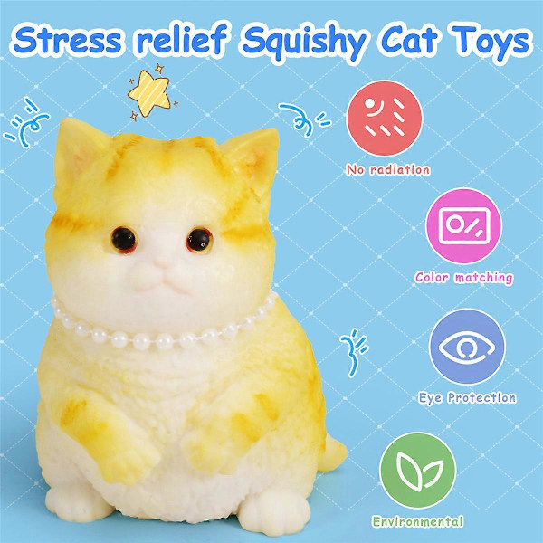 Medium Squishy Katteleker Stresslindring Katte Squishy Leker Morsomme Katte Squishy Leker Myke Katte Squishy Stre