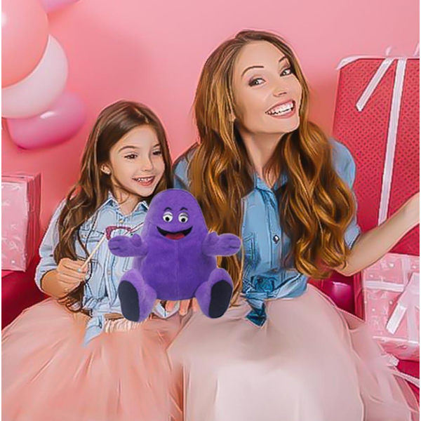 Grimace Shake Keltainen Hattu Pehmolelu Plushie Täytetty Eläinlelu Peli Nuken