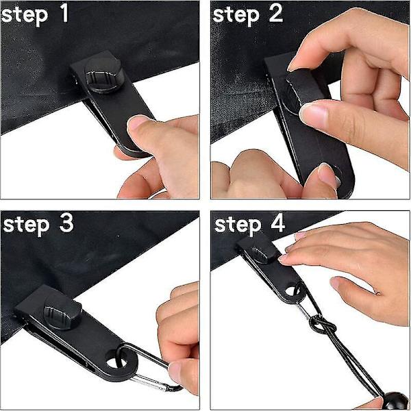 30 stk Svarte Presenningklips Presenningklemmer Gjenbrukbare Heavy Duty Teltsklips Klemme Basseng Elastisk Presenning Presenning Tilhenger Tilbehør For Camping Presenninger Caravan Hage S