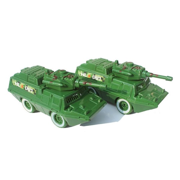 2 stk Militært pansret køretøj Bil Tank Model Legetøj Miniature Landskab Tilbehør Kaesi